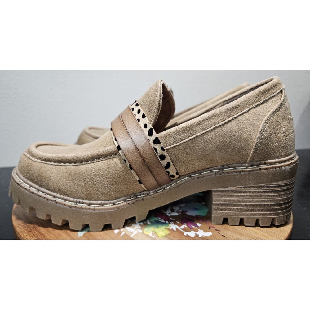 BLOWFISH Malibu Lahtay *NWOB* Lug Sole Loafer Vegan Platform Animal Print Sz W/7 - Picture 11 of 16